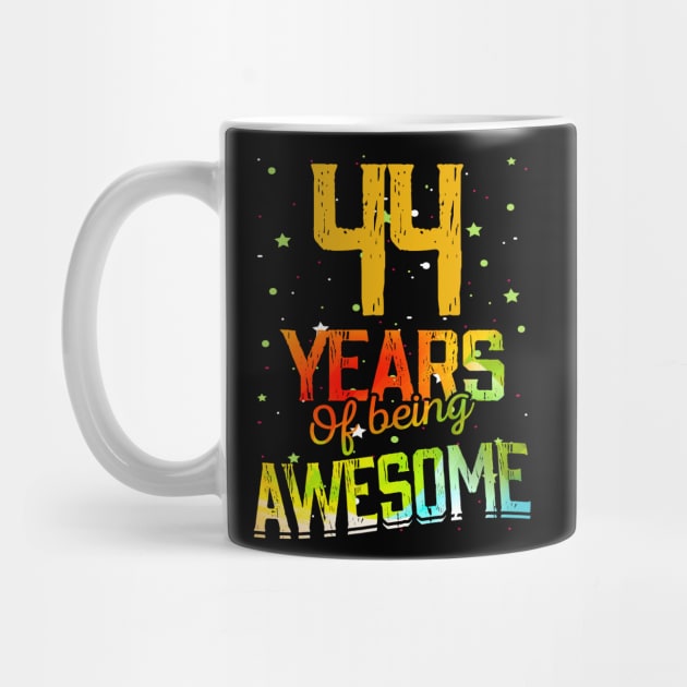 44 Years Of Being Awesome Gifts 44th Anniversary Gift Vintage Retro Funny 44 Years Birthday Men Women by nzbworld